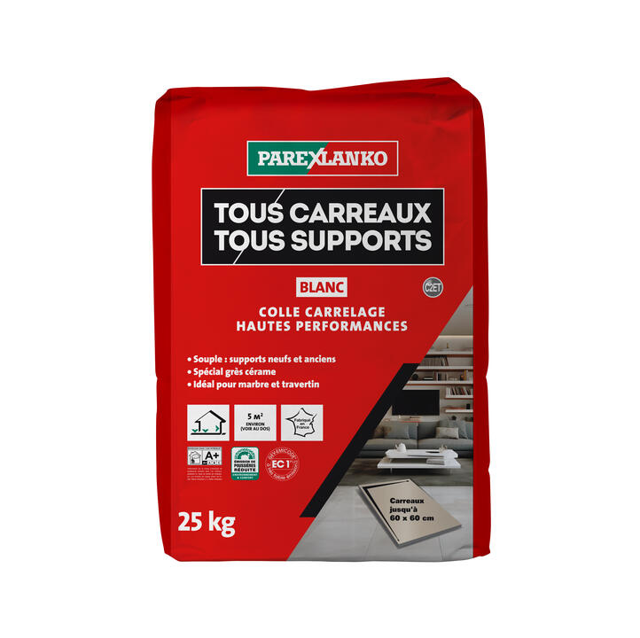 TOUS CARREAUX TOUS SUPPORTS BLANC 25KG